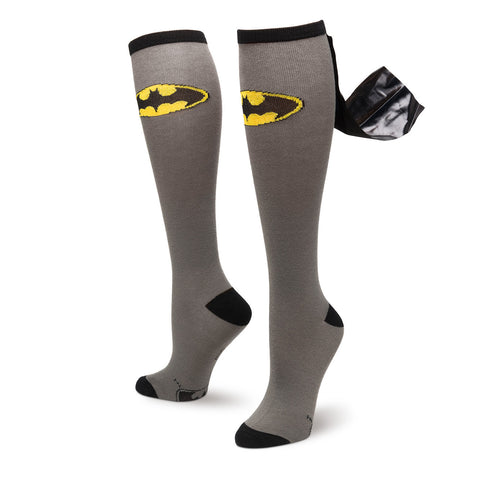 Batman Logo Knee High Shiny Cape Socks
