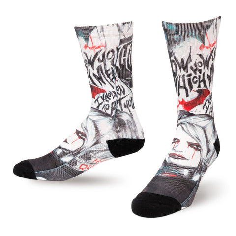 Batman Arkham Graffiti Sublimated Crew Sock
