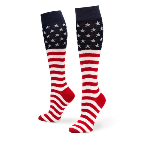 American Flag Knee High Socks