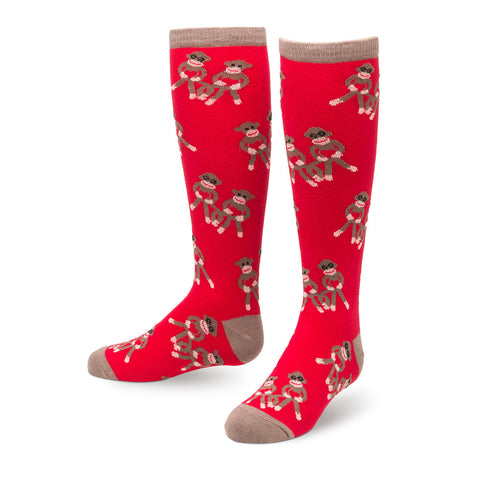 Sock Monkey Love Junior Knee High