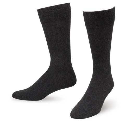 Charcoal Solid Color Men's Dress Socks