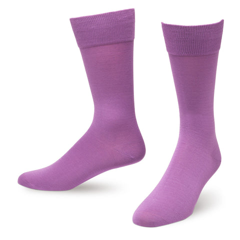Purple Solid Color Men's Dress Socks