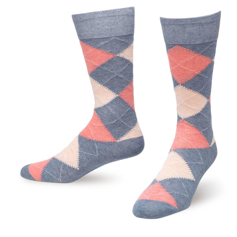Denim Argyle Men's Dress Socks