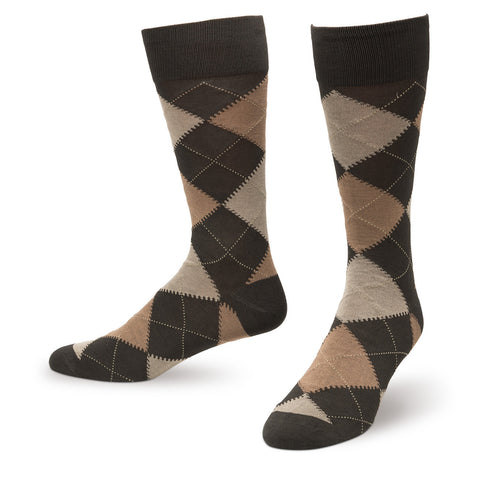 Olive Argyle Men's Dress Socks